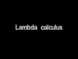 Lambda  calculus
