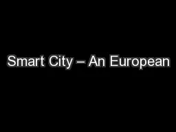 Smart City – An European