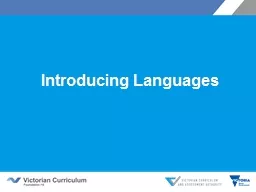 Introducing Languages