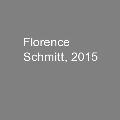 Florence Schmitt, 2015