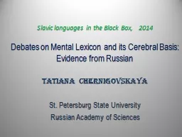 Slavic languages in the Black