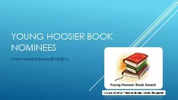 Young Hoosier Book Nominees