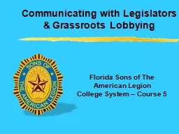 Communicating with Legislators & Grassroots Lobbying