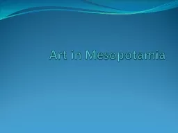 Art in Mesopotamia