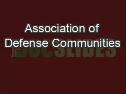 Association of Defense Communities