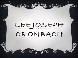 Lee Joseph Cronbach