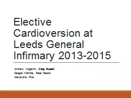 Elective Cardioversion at Leeds General Infirmary 2013-2015
