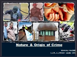 Nature & Origin of Crime