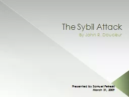 The Sybil Attack