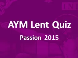 AYM Lent Quiz
