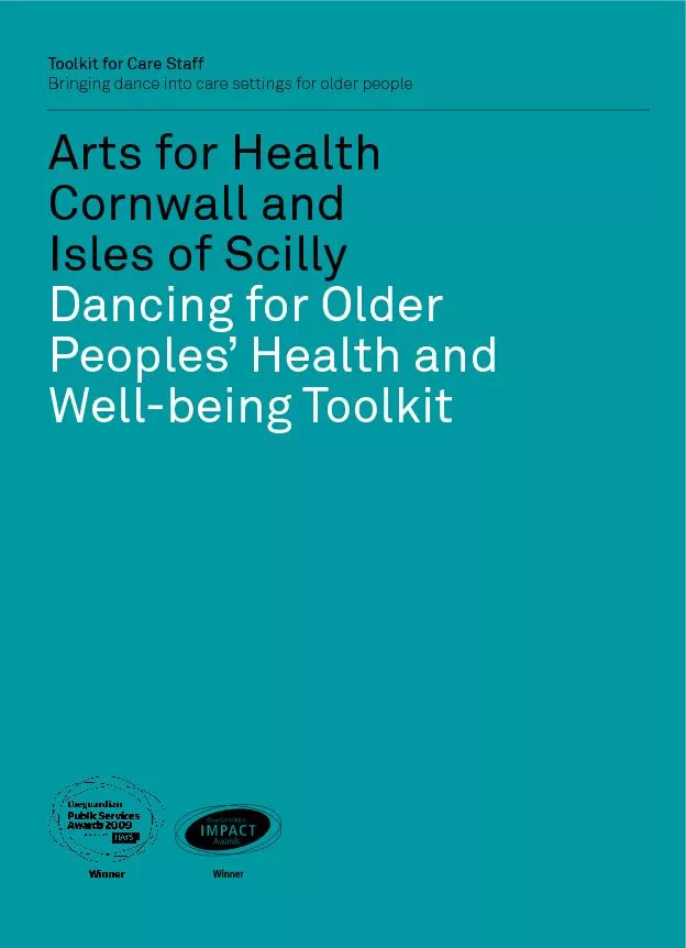 Arts for HealthCornwall and Isles of Scilly Dancing for Older Peoples&