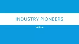 Industry Pioneers