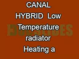 CLIMA CANAL HYBRID  Low Temperature radiator Heating a