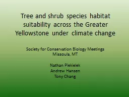 Tree and shrub species habitat suitability