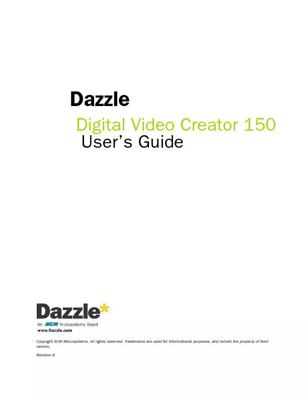 DazzleDigital Video Creator 150 User