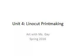 Unit 4: Linocut Printmaking