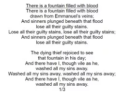 There is a fountain filled with blood