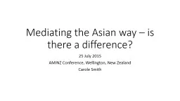 Mediating the Asian way – is there a difference?