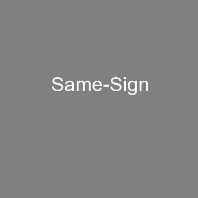 Same-Sign