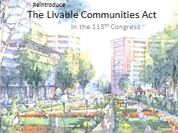 The Livable Communities Act