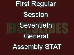 First Regular Session Seventieth General Assembly STAT