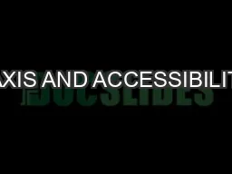 TAXIS AND ACCESSIBILITY