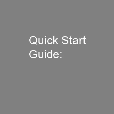 Quick Start Guide: