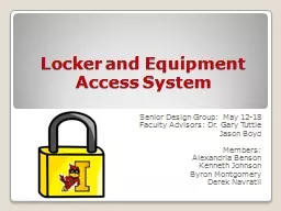 Locker and Equipment Access System