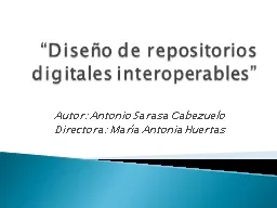 “ Diseño de repositorios digitales interoperables”
