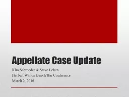 Appellate Case Update