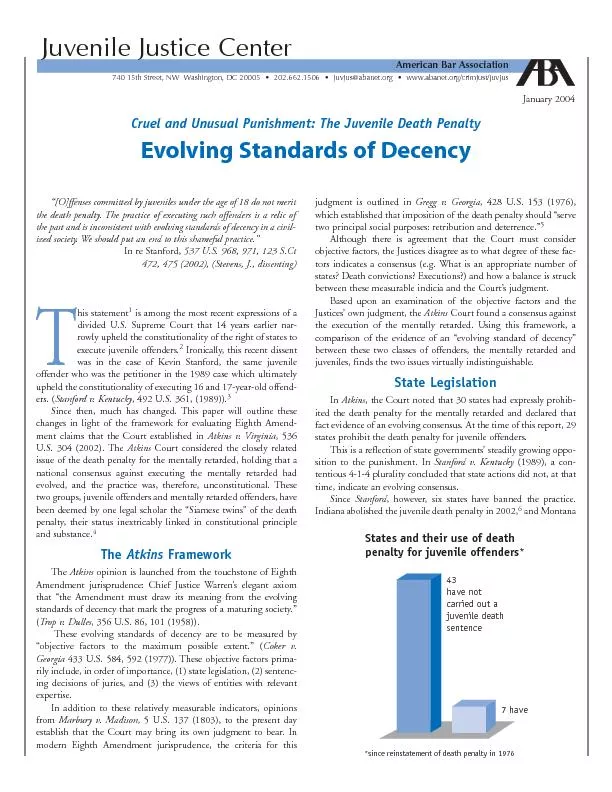 American Bar Association   January 2004  and professional consensus,