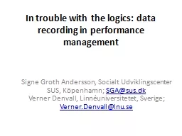 In trouble with the logics: data recording in performance m