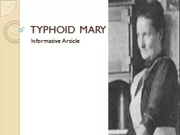 TYPHOID MARY