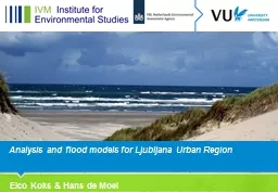 Analysis and flood models for Ljubljana Urban Region