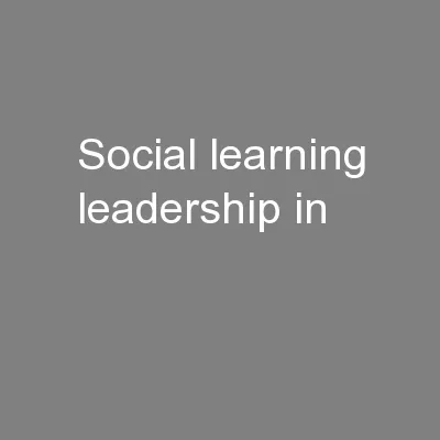 Social learning leadership in