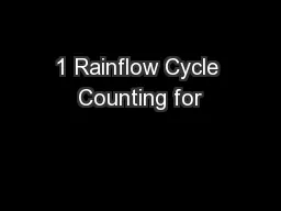 1 Rainflow Cycle Counting for