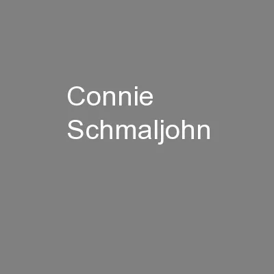 Connie Schmaljohn