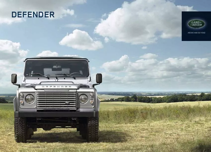 SPECIFICATIONLAND ROVER DEFENDER NEW FEATURES FOR 2015Brand new additi