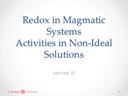 Redox in Magmatic Systems