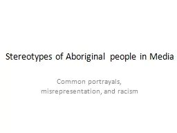 Stereotypes of Aboriginal people in Media