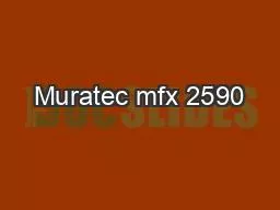 Muratec mfx 2590