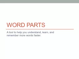 Word Parts