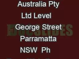 Ancare Australia Pty Ltd Level   George Street Parramatta NSW  Ph    Fax    Website www