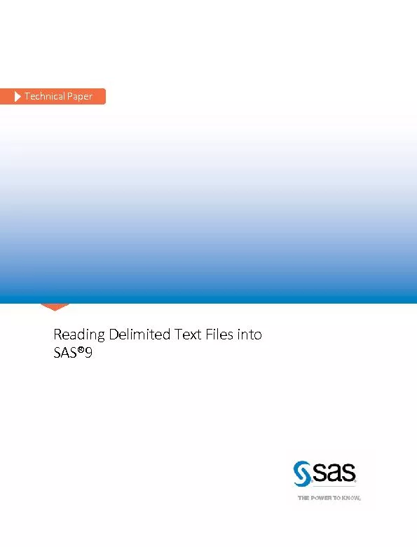 Technical PaperReading Delimited Text Files into SAS