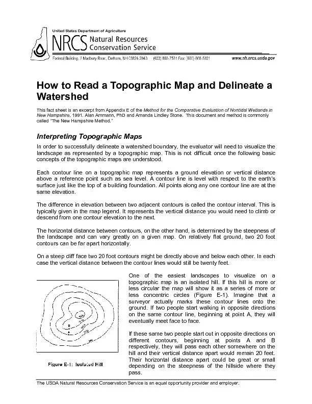How to Read a Topographic Map and Delineate a Watershed