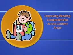 Improving Reading Comprehension Across Content Areas