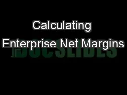 Calculating Enterprise Net Margins