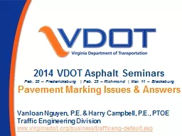 2014 VDOT Asphalt Seminars