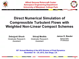 Direct Numerical Simulation of Compressible Turbulent Flows
