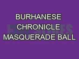 BURHANESE CHRONICLE MASQUERADE BALL